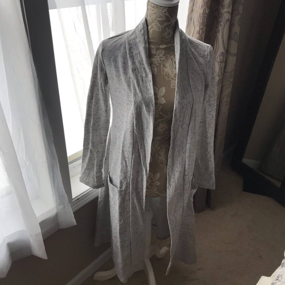 Long, gray cardigan - Picture 4 of 8